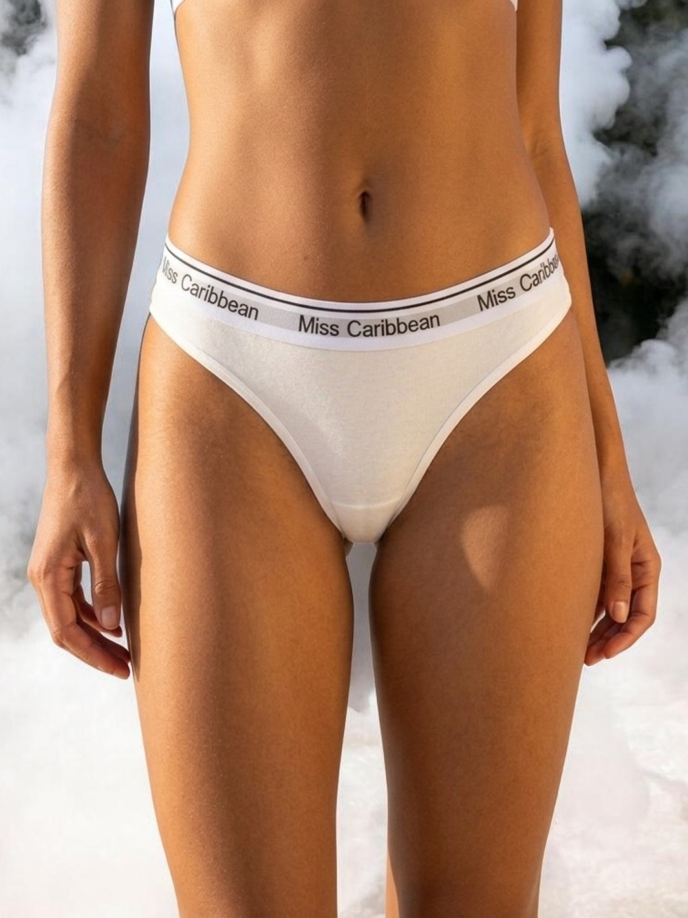 Caribbean Women's White Cotton Bikini Brief